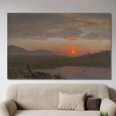 Hudson Valley New York At Sunset Frederic Edwin Church fec22 canvas print 