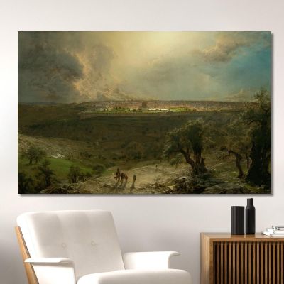 Jerusalem From The Mount Of Olives Frederic Edwin Church fec26 canvas print 