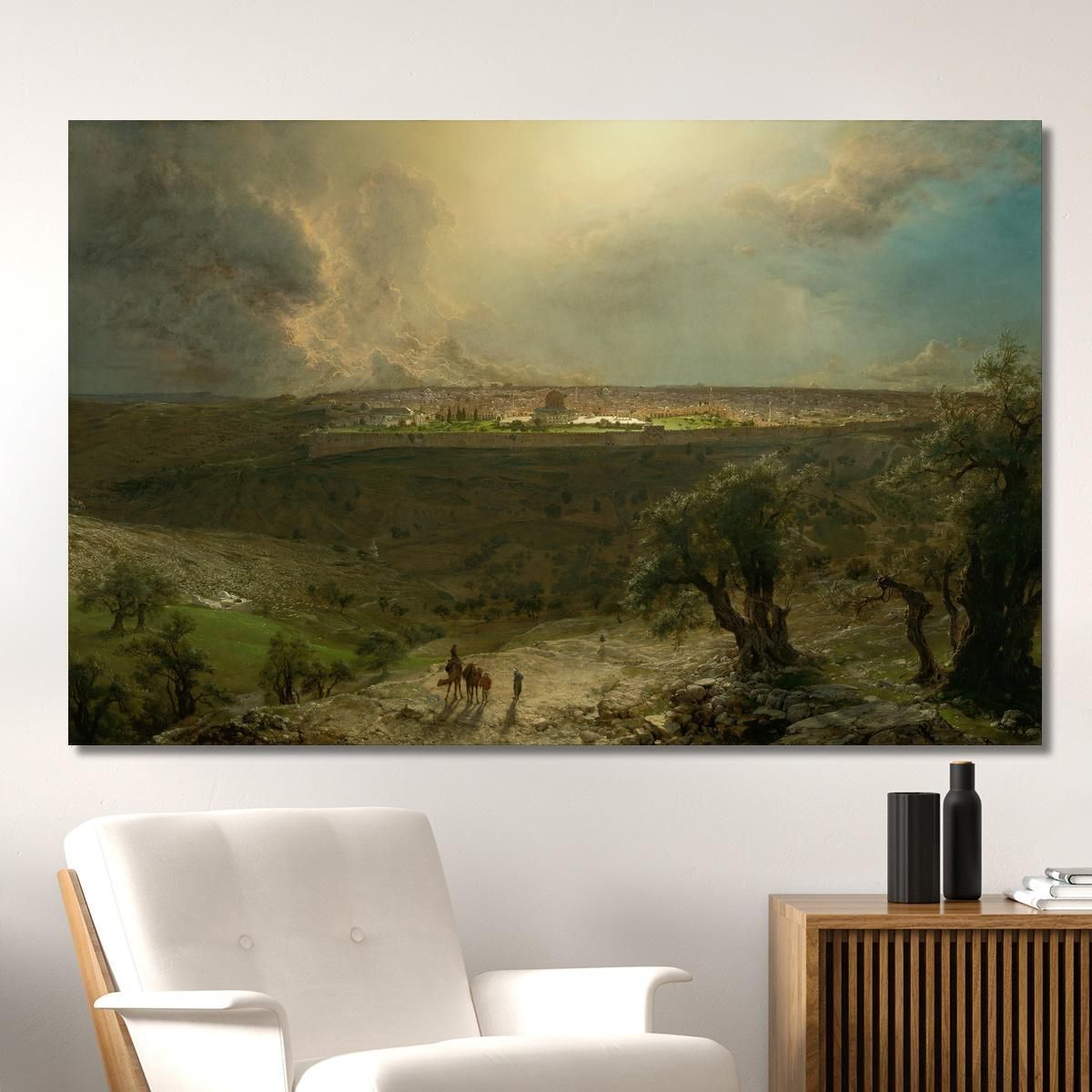 Jerusalem From The Mount Of Olives Frederic Edwin Church fec26 canvas print 