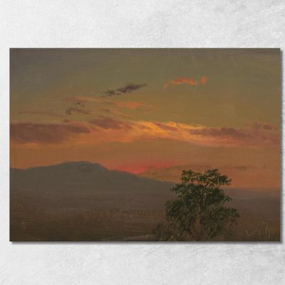 Landscape At Sunset Hudson N.Y. Frederic Edwin Church fec29 canvas print 