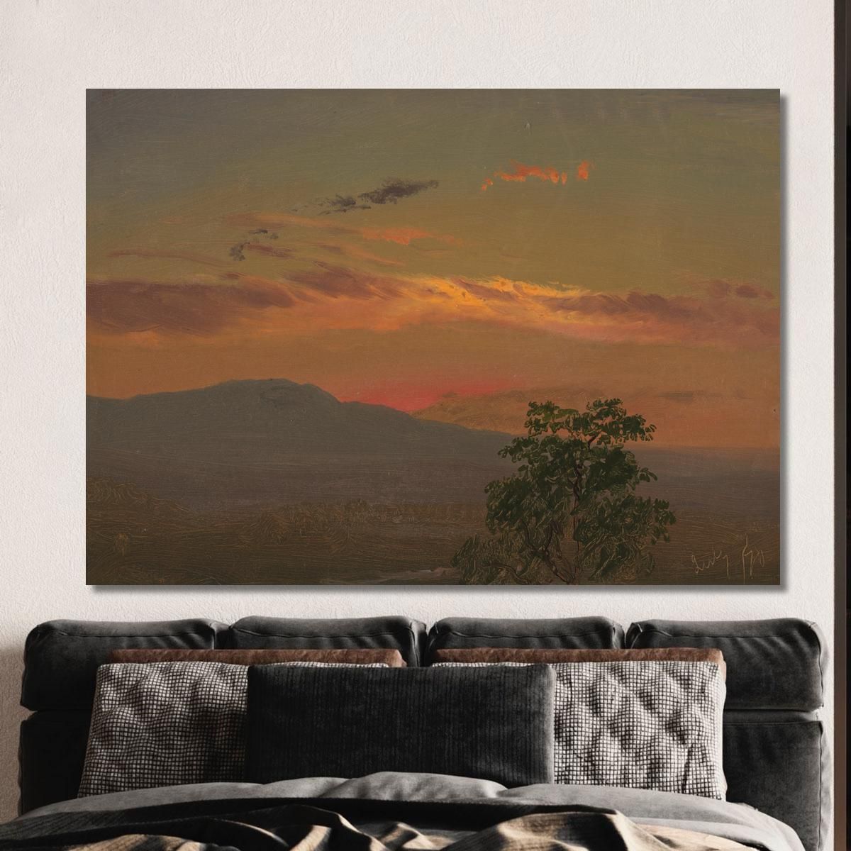 Landscape At Sunset Hudson N.Y. Frederic Edwin Church fec29 canvas print 