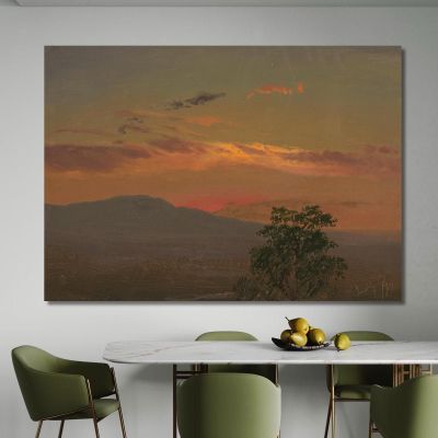 Landscape At Sunset Hudson N.Y. Frederic Edwin Church fec29 canvas print 