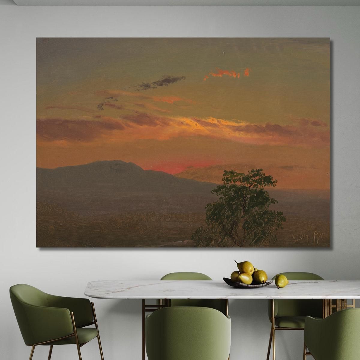 Landscape At Sunset Hudson N.Y. Frederic Edwin Church fec29 canvas print 