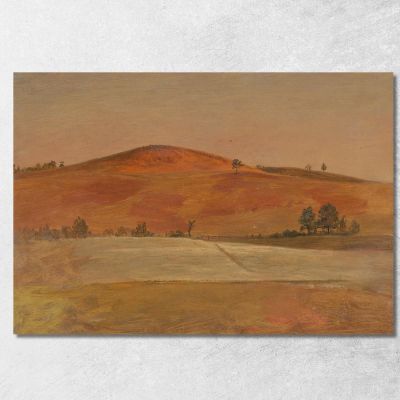 Landscape With Low Hill And Fields Frederic Edwin Church fec37 canvas print 