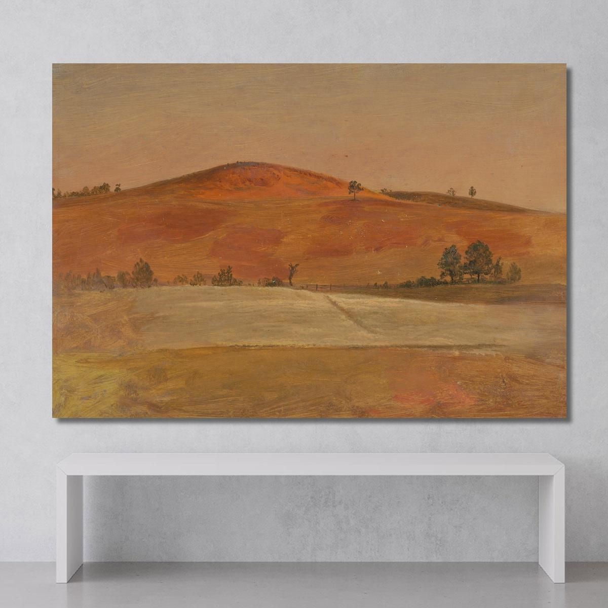 Landscape With Low Hill And Fields Frederic Edwin Church fec37 canvas print 