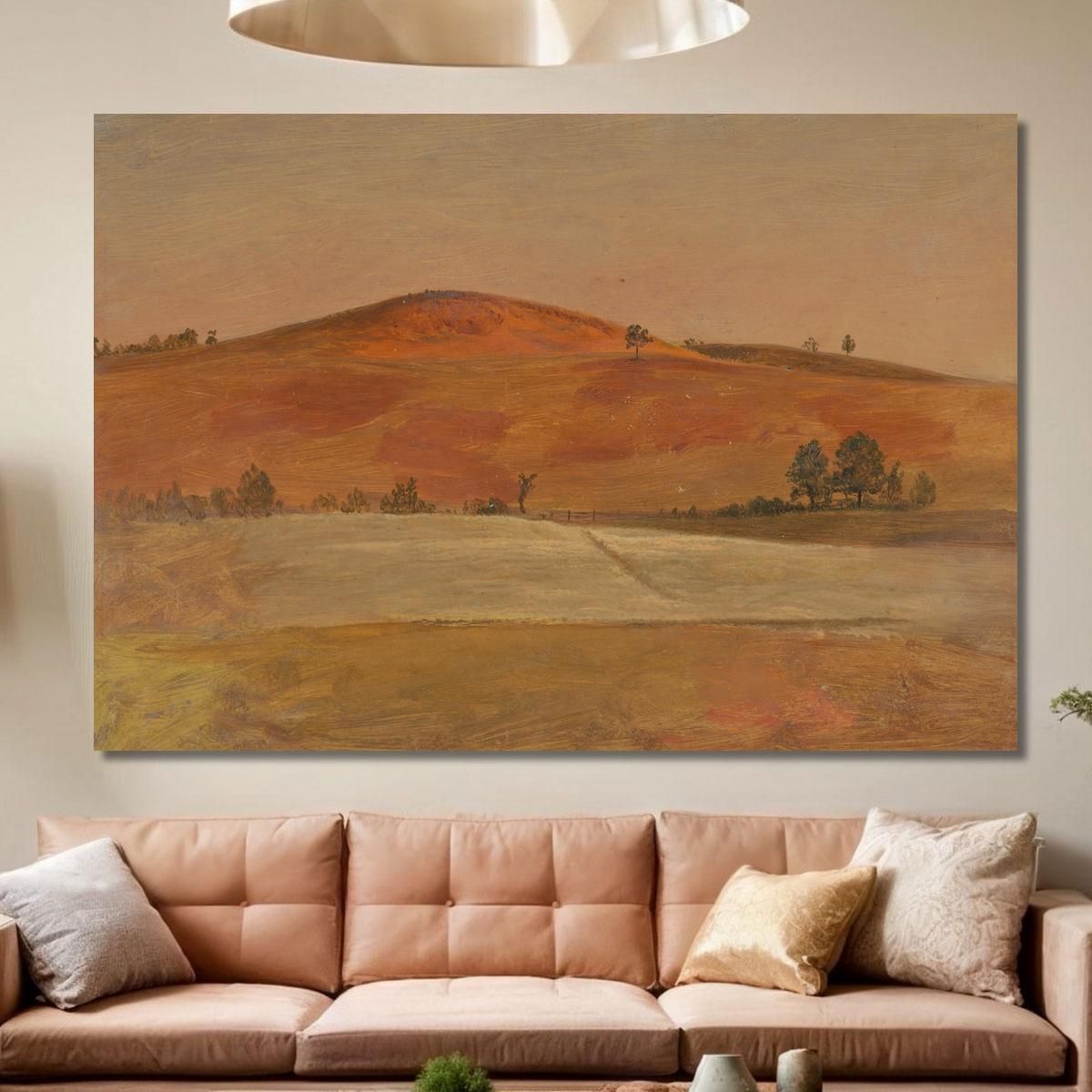Landscape With Low Hill And Fields Frederic Edwin Church fec37 canvas print 