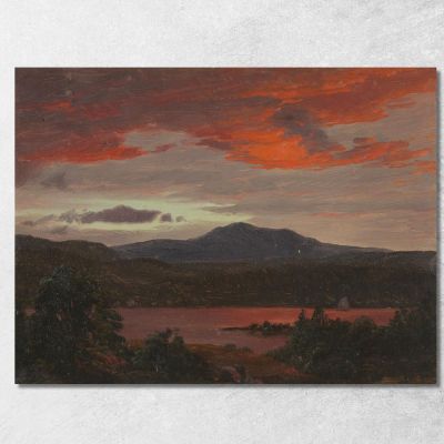 Mount Katahdin From Lake Katahdin Maine Frederic Edwin Church fec46 canvas print 