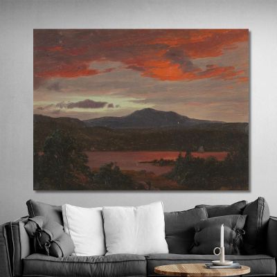 Mount Katahdin From Lake Katahdin Maine Frederic Edwin Church fec46 canvas print 