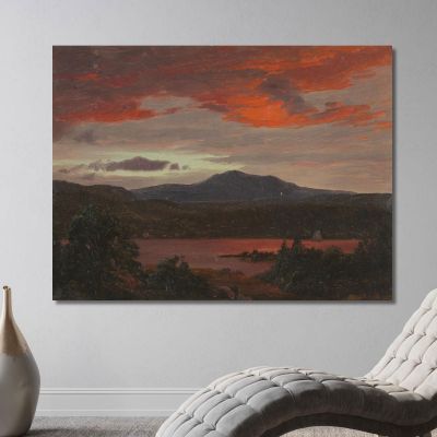 Mount Katahdin From Lake Katahdin Maine Frederic Edwin Church fec46 canvas print 