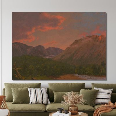 Mountain Landscape At Sunset Frederic Edwin Church fec48 canvas print 