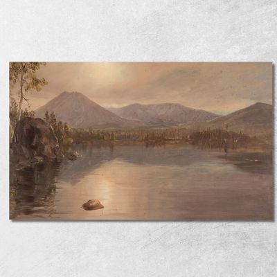 Mounts Katahdin And Turner From Lake Katahdin Maine Frederic Edwin Church fec51 canvas print 
