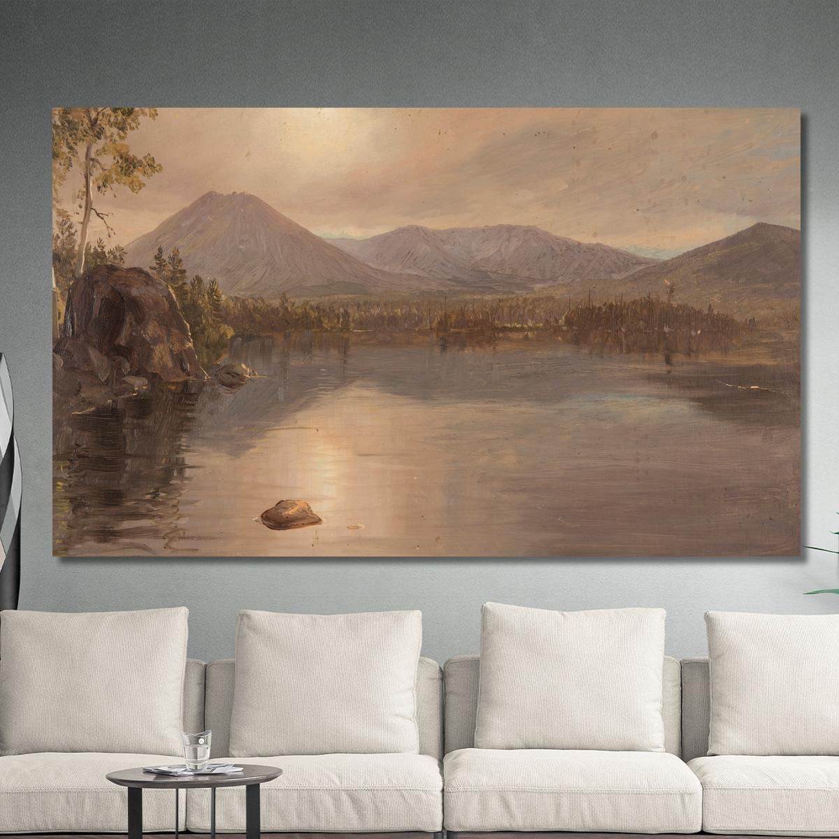 Mounts Katahdin And Turner From Lake Katahdin Maine Frederic Edwin Church fec51 canvas print 