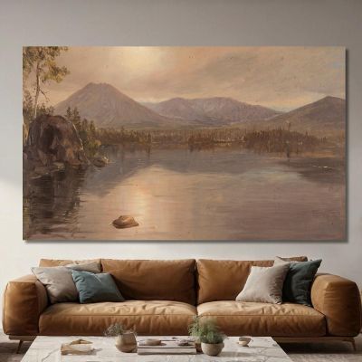 Mounts Katahdin And Turner From Lake Katahdin Maine Frederic Edwin Church fec51 canvas print 
