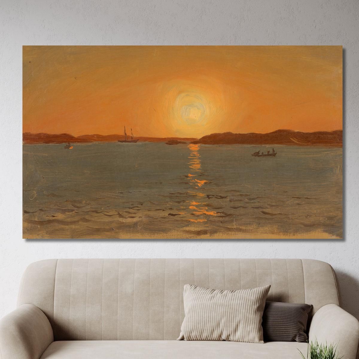 Newfoundland Cat Head Frederic Edwin Church fec57 canvas print 