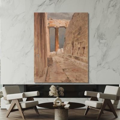 North Peristyle Of The Parthenon Athens Frederic Edwin Church fec62 canvas print 