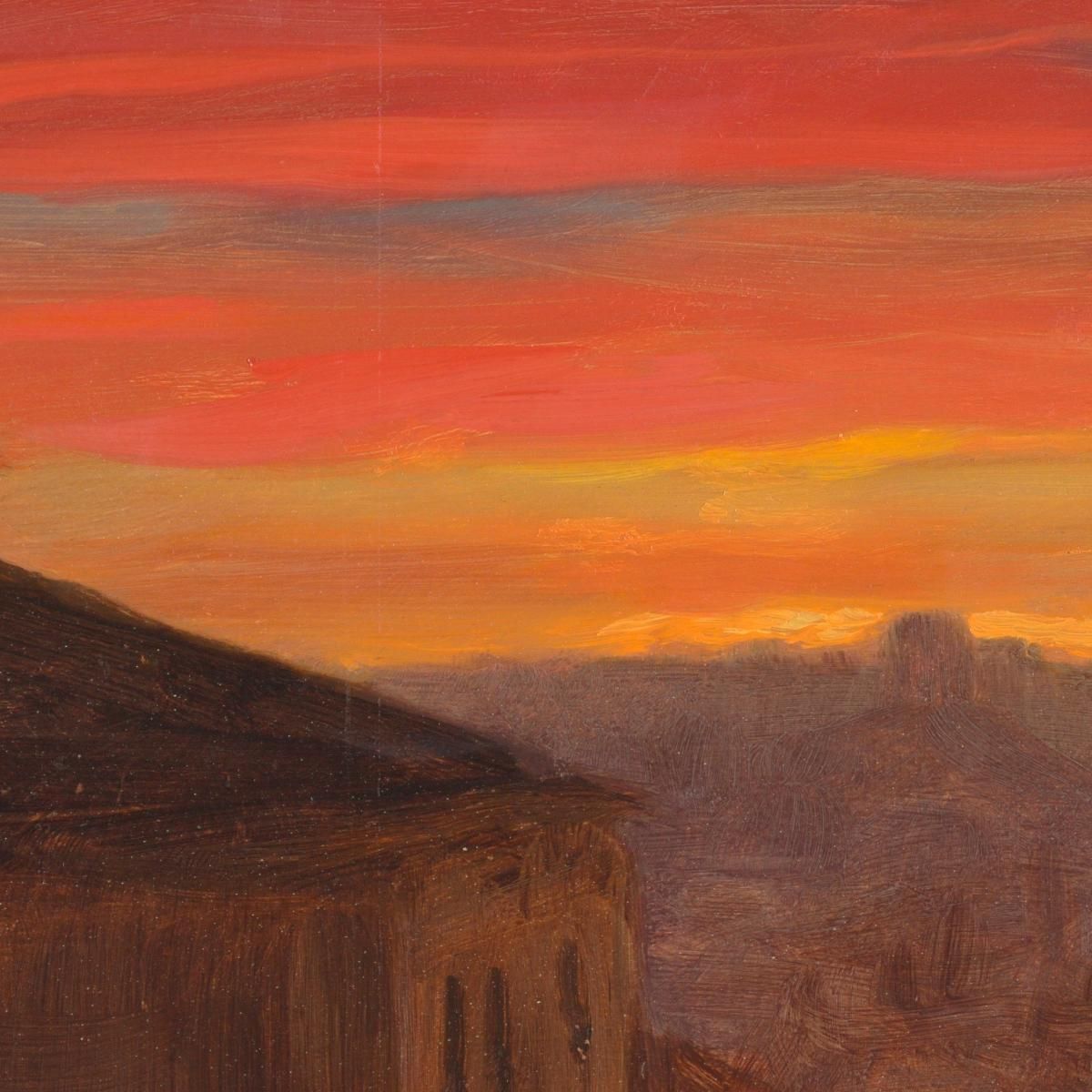 Rooftops At Sunset From The Pincio Rome Frederic Edwin Church fec72 canvas print