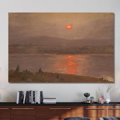 View Across The Hudson At Sunset Frederic Edwin Church fec117 canvas print 