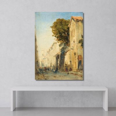 A Street In Martigues Félix Ziem fzm2 canvas print 