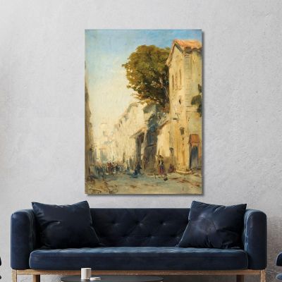 A Street In Martigues Félix Ziem fzm2 canvas print 