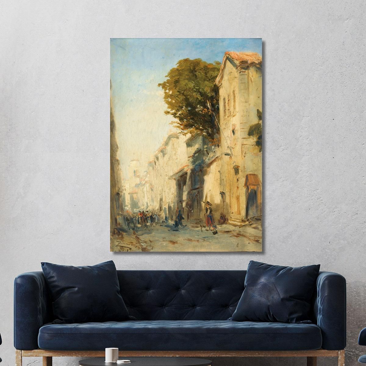 A Street In Martigues Félix Ziem fzm2 canvas print 