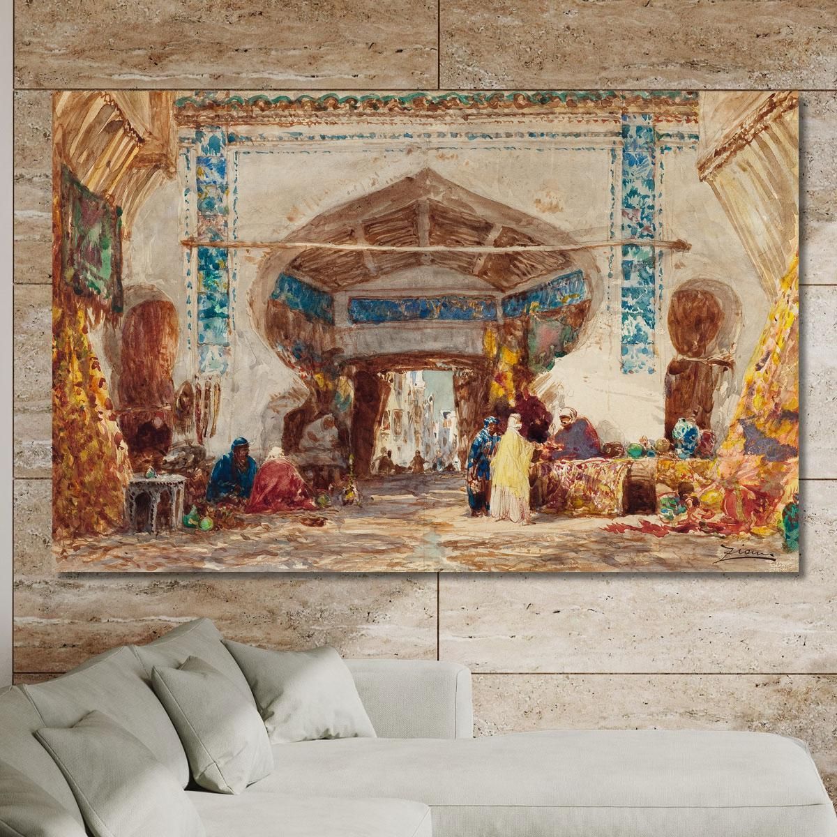 Bazaar In Constantinople Félix Ziem fzm8 canvas print 