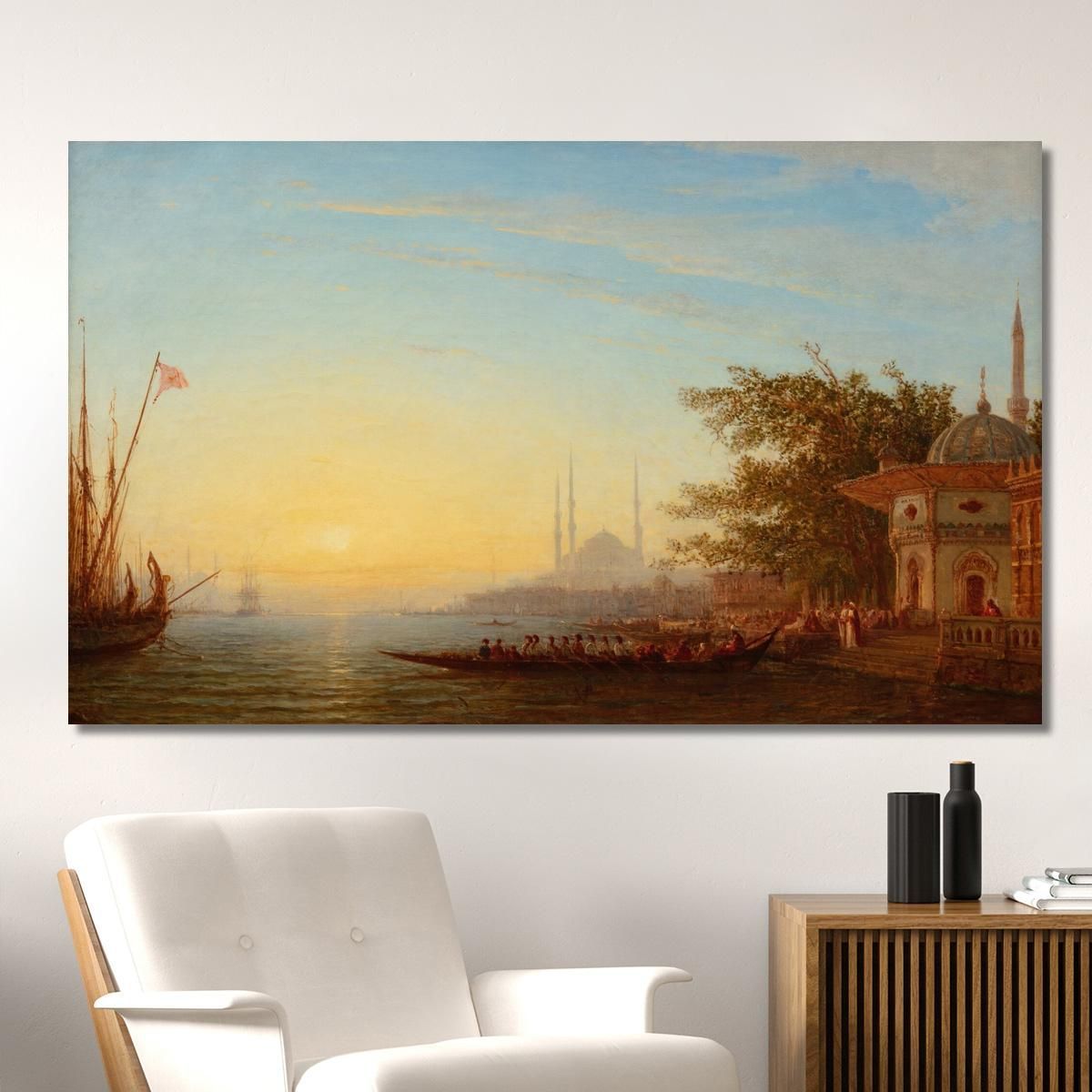 Caïques In Front Of Saint Sophia Félix Ziem fzm11 canvas print 