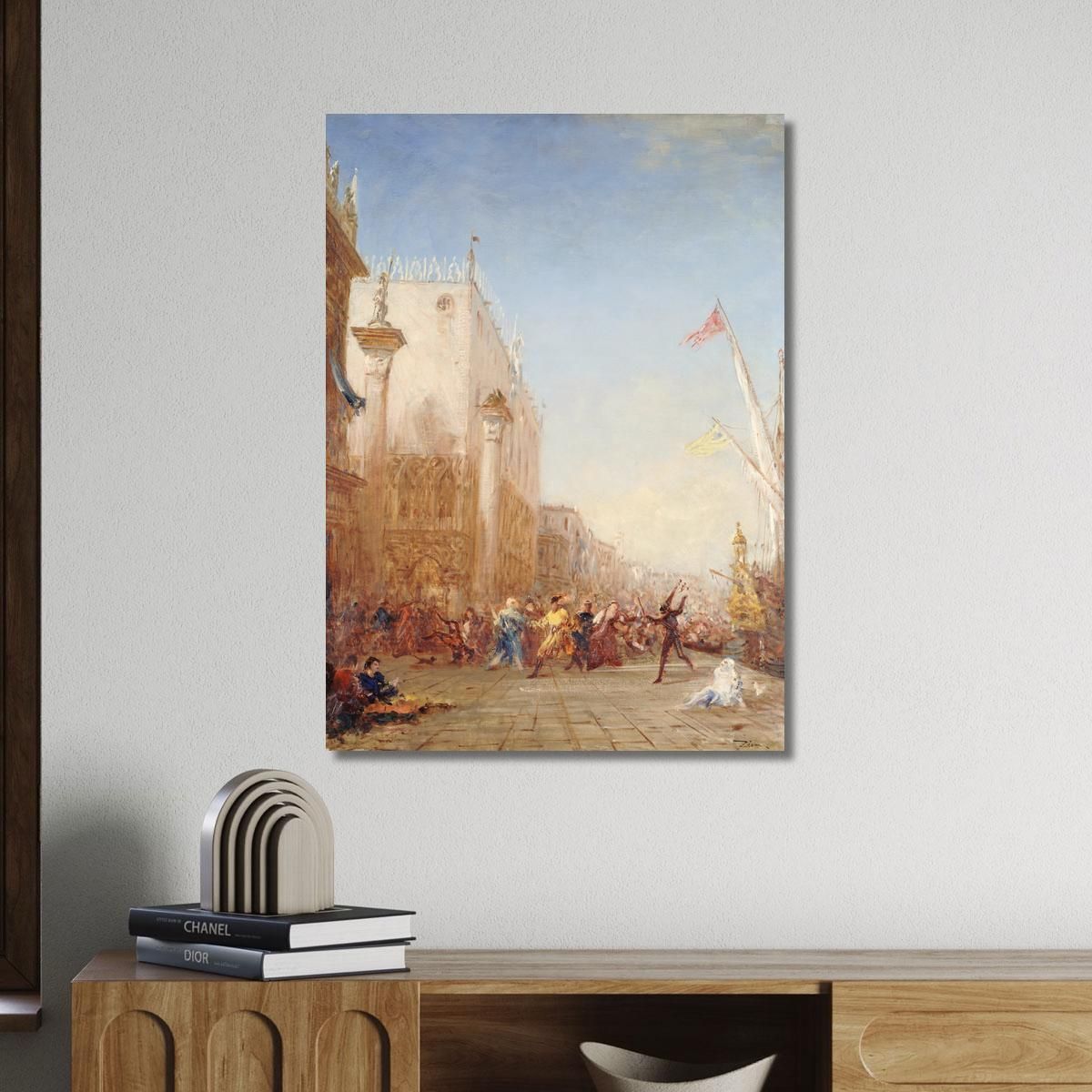 Carnival In Venice Quay Of The Slavs Félix Ziem fzm14 canvas print 