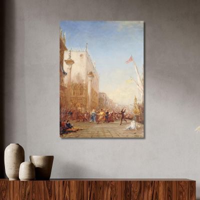 Carnival In Venice Quay Of The Slavs Félix Ziem fzm14 canvas print 