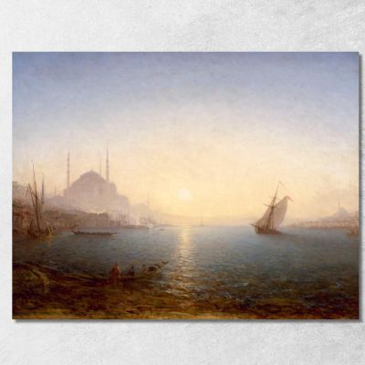 Constantinople Saint Sophia At Sunrise Félix Ziem fzm21 canvas print 