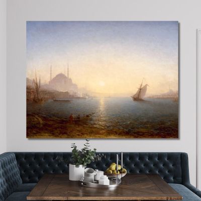 Constantinople Saint Sophia At Sunrise Félix Ziem fzm21 canvas print 