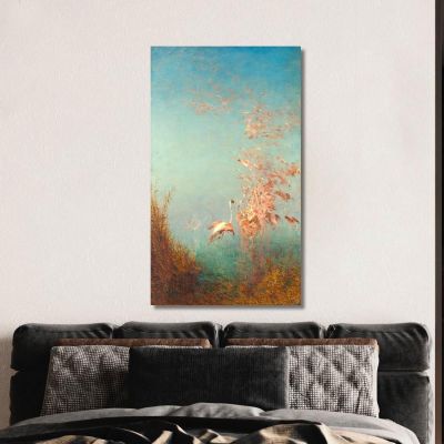 Flight Of Pink Flamingos Étang De Vaccarès Félix Ziem fzm29 canvas print 