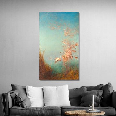 Flight Of Pink Flamingos Étang De Vaccarès Félix Ziem fzm29 canvas print 