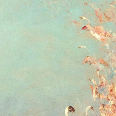 Flight Of Pink Flamingos Étang De Vaccarès Félix Ziem fzm29 canvas print