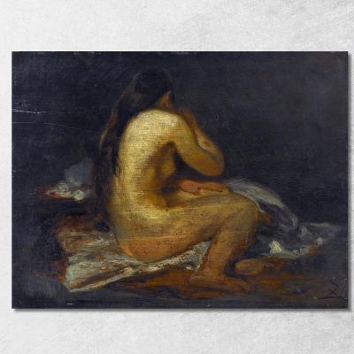 Seated Nude Woman Félix Ziem fzm32 canvas print 