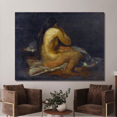 Seated Nude Woman Félix Ziem fzm32 canvas print 