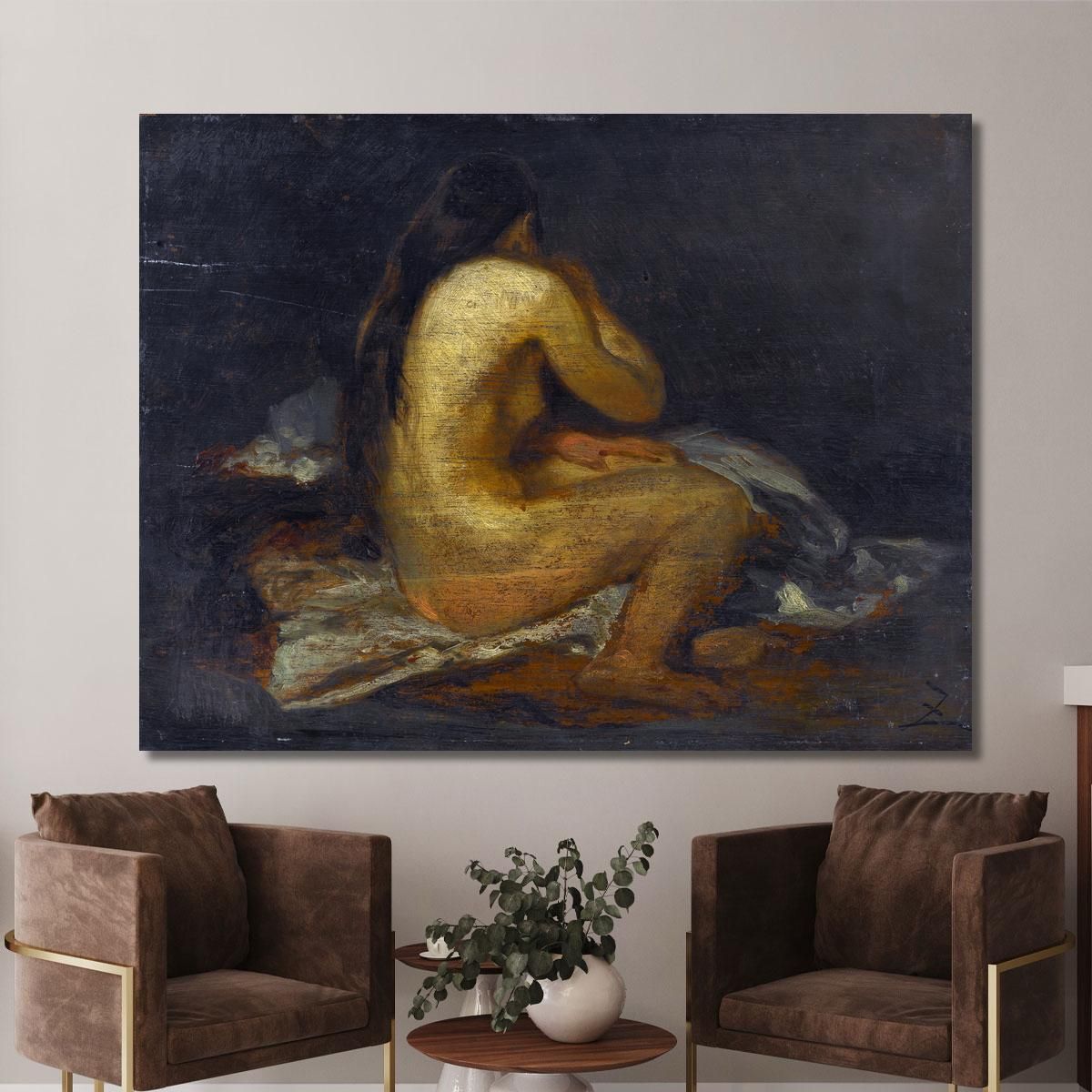 Seated Nude Woman Félix Ziem fzm32 canvas print 