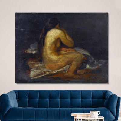 Seated Nude Woman Félix Ziem fzm32 canvas print 