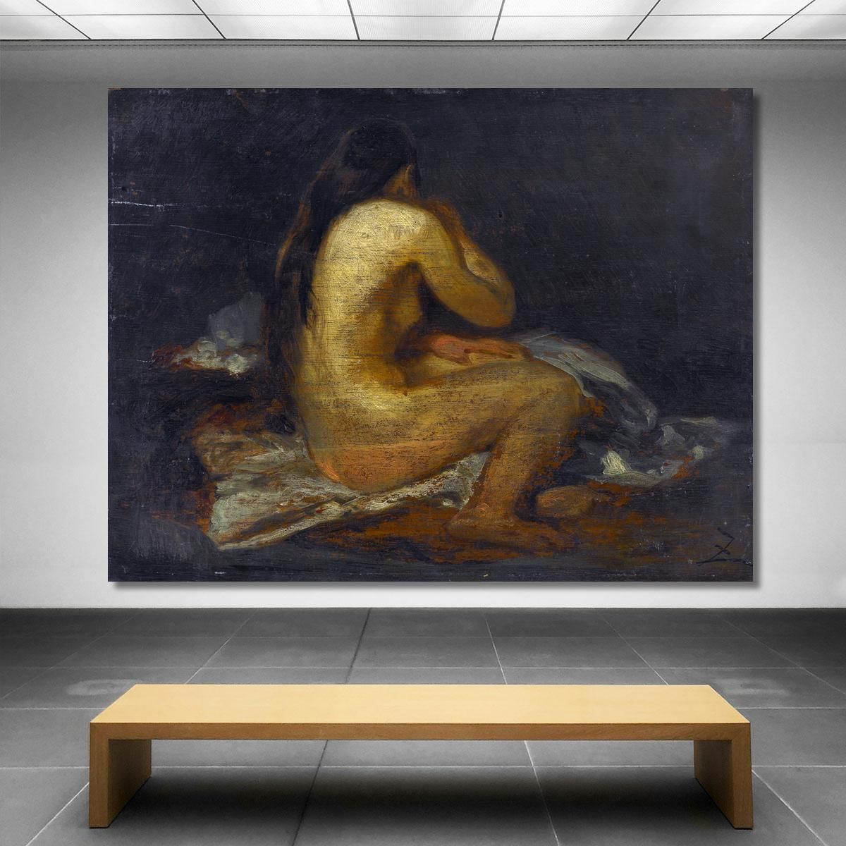 Seated Nude Woman Félix Ziem fzm32 canvas print 
