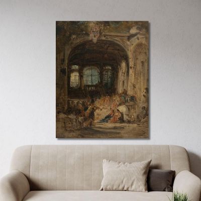Festival In A Palace In Naples Félix Ziem fzm37 canvas print 
