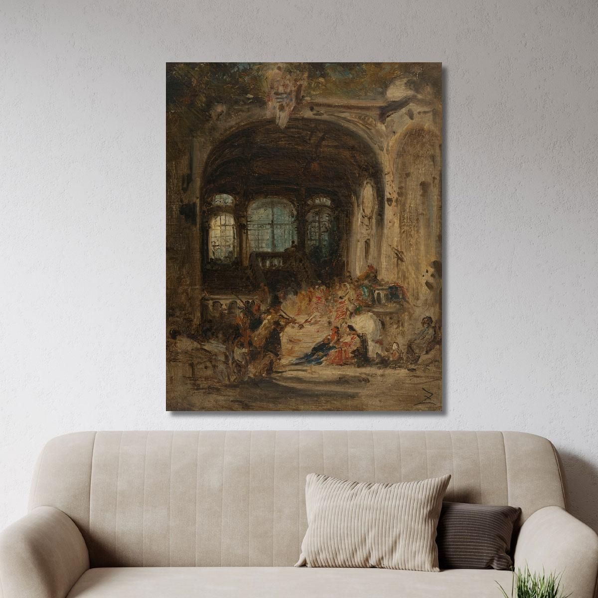 Festival In A Palace In Naples Félix Ziem fzm37 canvas print 