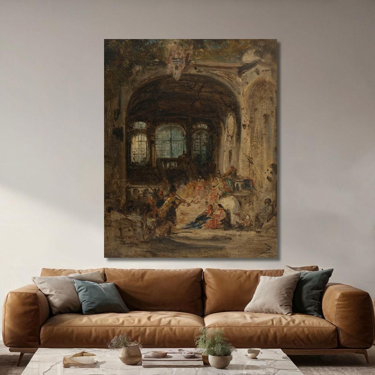 Festival In A Palace In Naples Félix Ziem fzm37 canvas print 