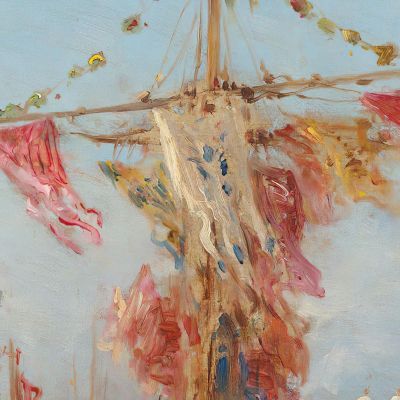 Feast Of The Assumption In Front Of The Customs House Venice Félix Ziem fzm38 canvas print