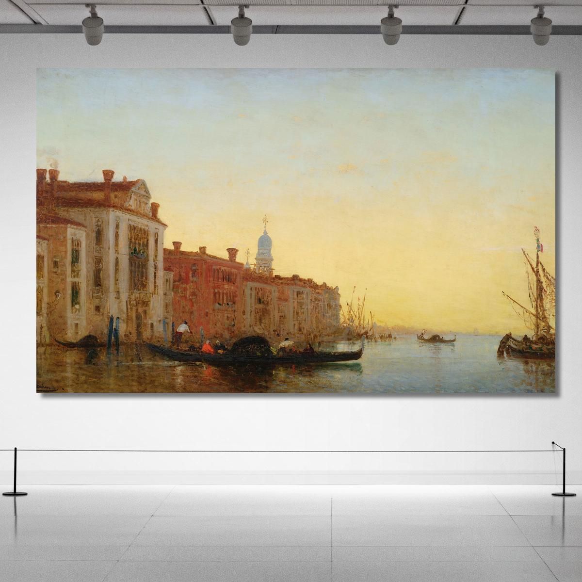 Gondola Crossing The Entrance Of The Grand Canal Félix Ziem fzm42 canvas print 