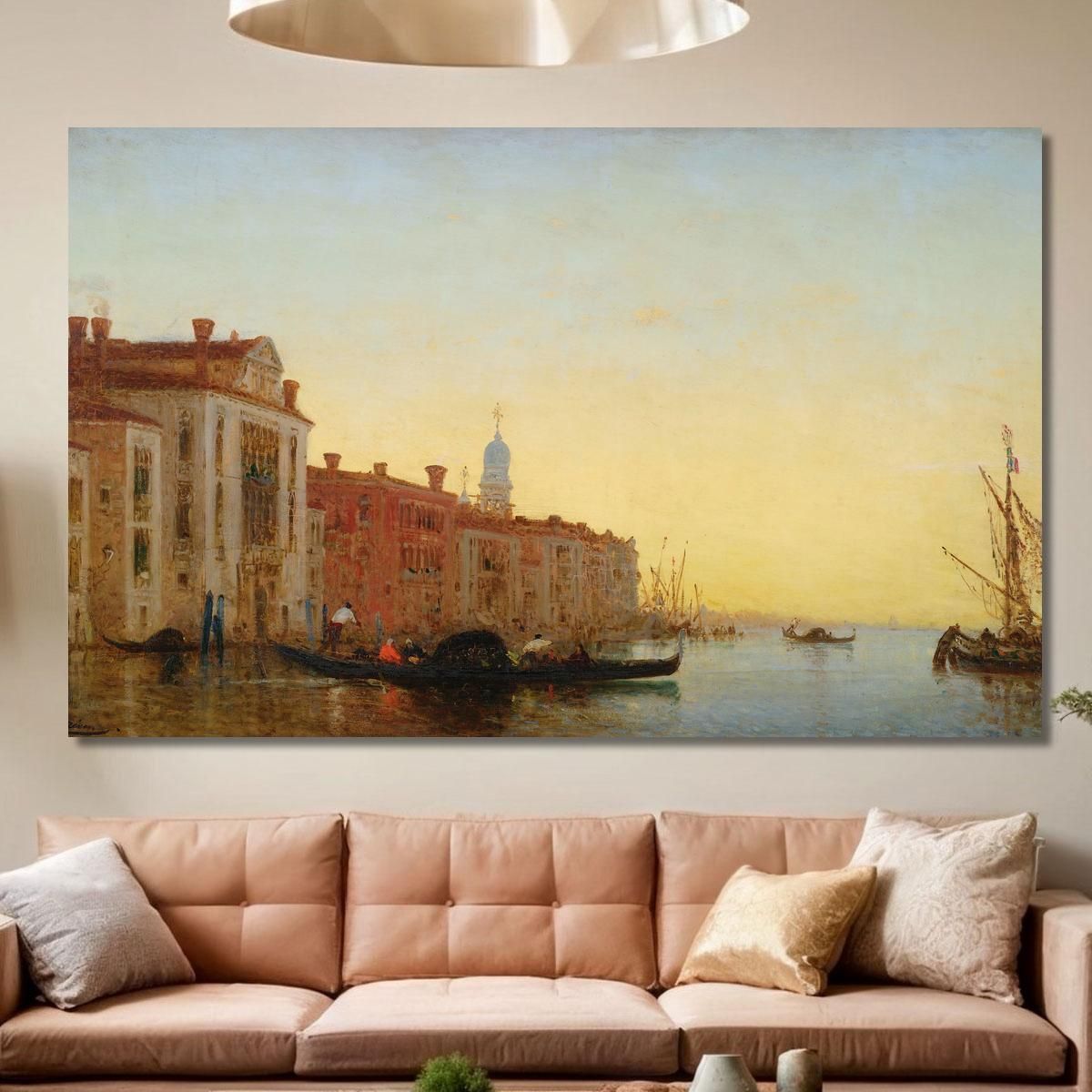 Gondola Crossing The Entrance Of The Grand Canal Félix Ziem fzm42 canvas print 