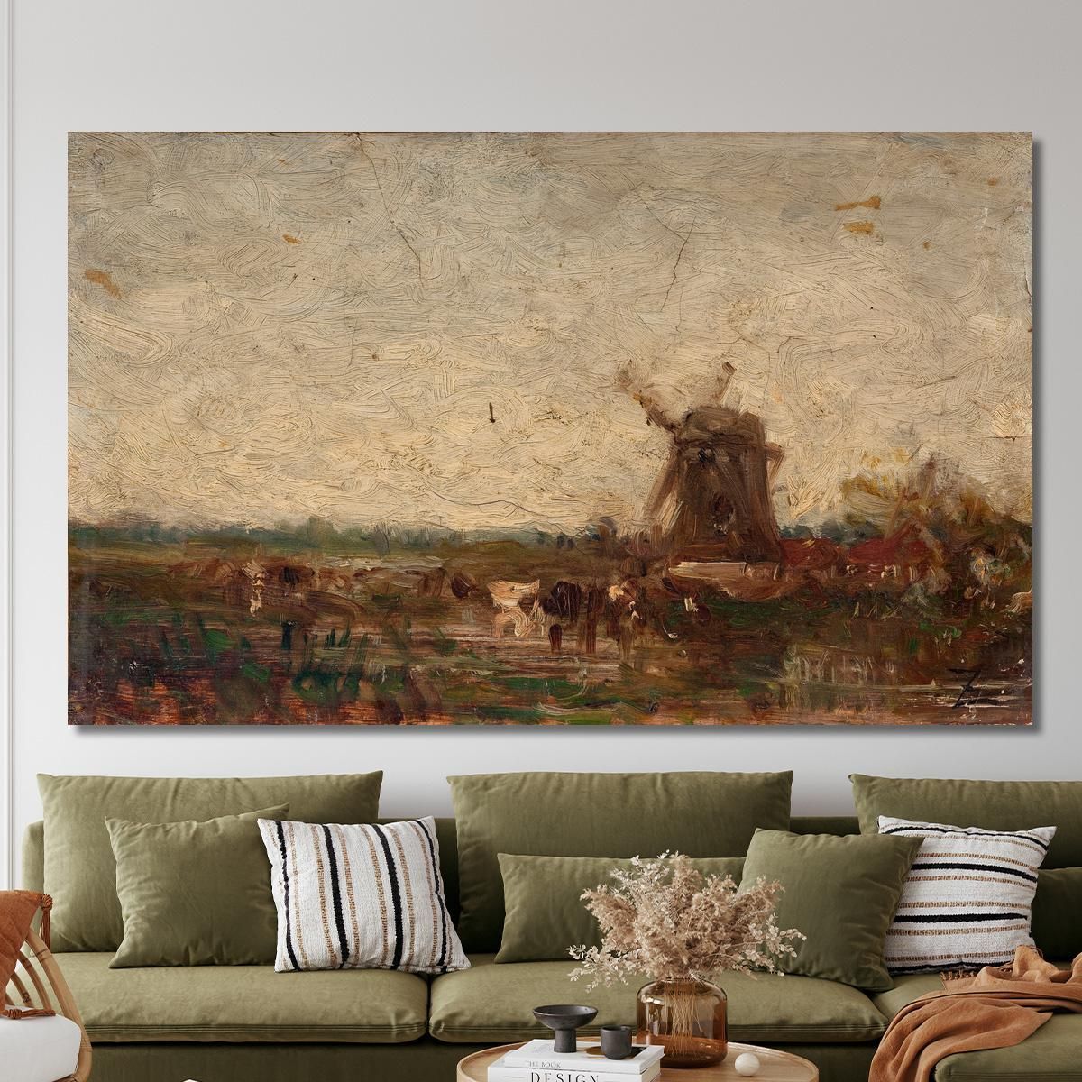 Holland The Windmill Félix Ziem fzm44 canvas print 