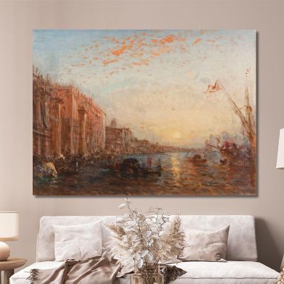Flood In Venice Félix Ziem fzm45 canvas print 
