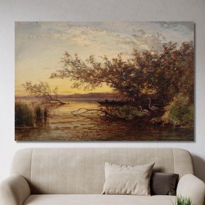 The Camargue Sunset Félix Ziem fzm49 canvas print 