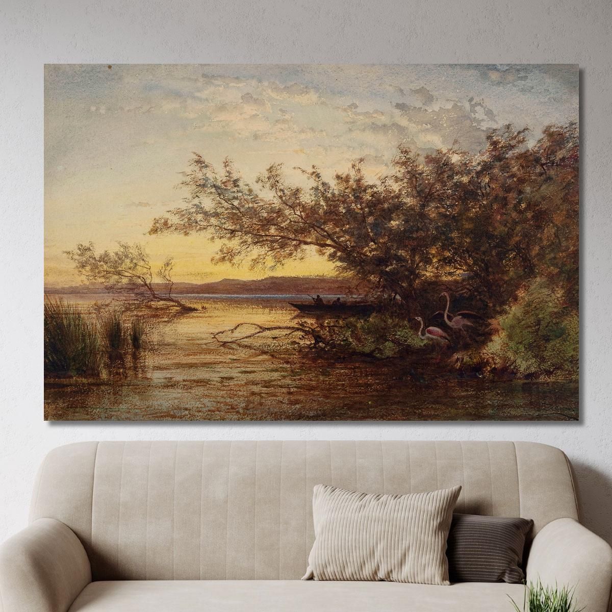 The Camargue Sunset Félix Ziem fzm49 canvas print 