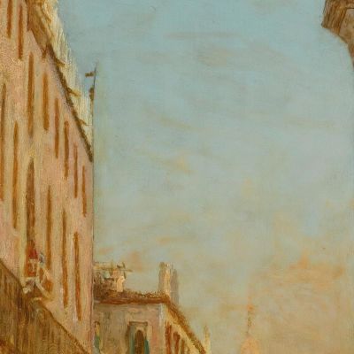 The Lion Column Of Saint Mark On The Molo Félix Ziem fzm52 canvas print