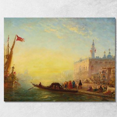 The Gondola Quay Of The Slavs Félix Ziem fzm56 canvas print 